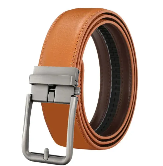 Men's Automatic Hollow Buckle Leather Belt
