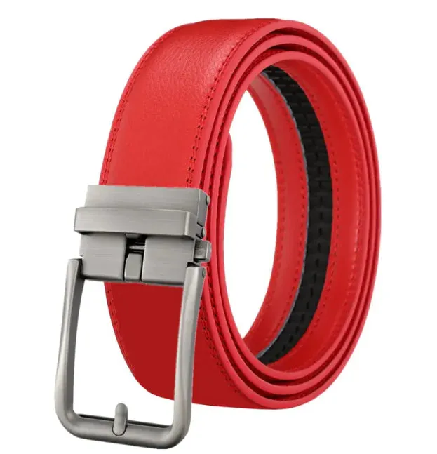 Men's Automatic Hollow Buckle Leather Belt