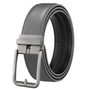 Men's Automatic Hollow Buckle Leather Belt