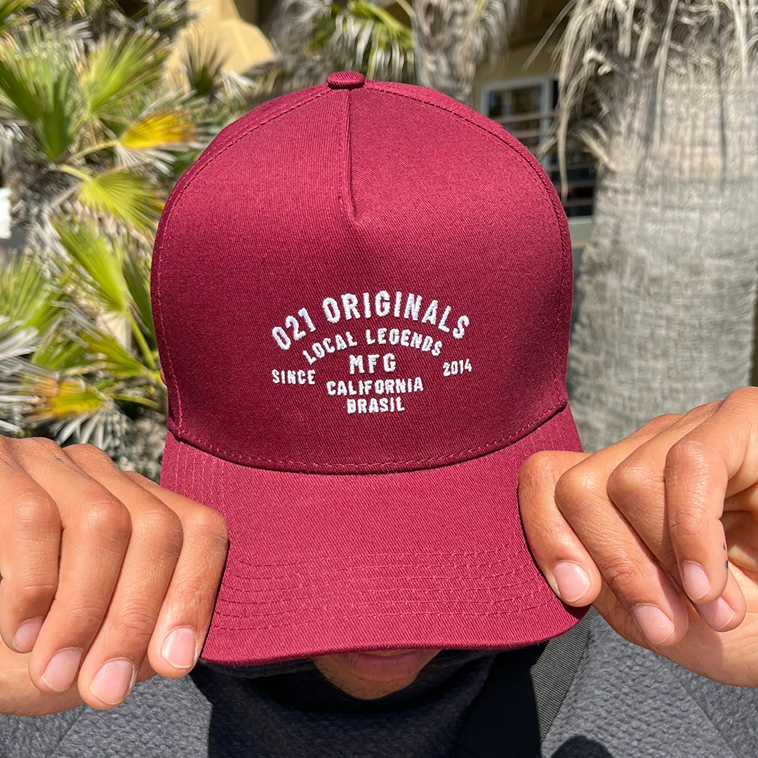 MFG A-FRAME SNAPBACK HAT - MAROON