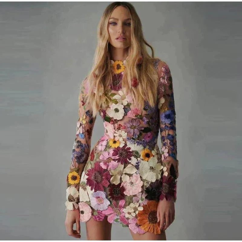 Mildred® | Floral Embroidery Cocktail Dress