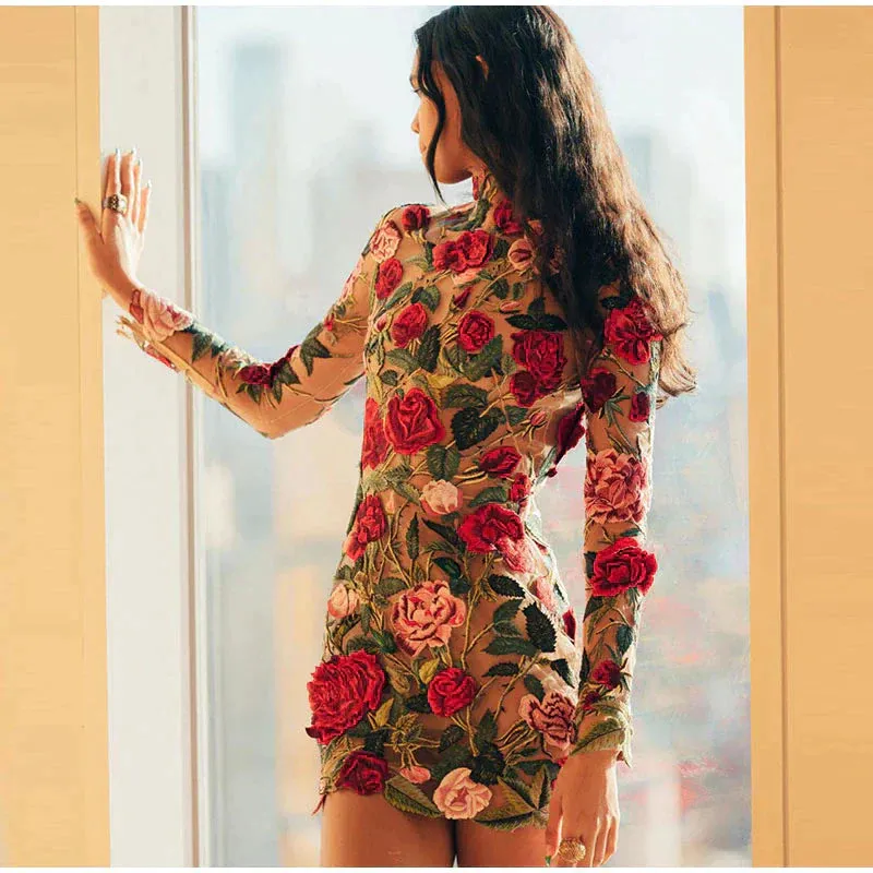 Mildred® | Floral Embroidery Cocktail Dress