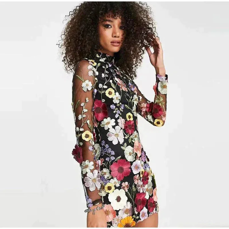 Mildred® | Floral Embroidery Cocktail Dress