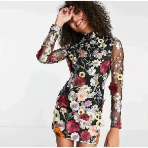 Mildred® | Floral Embroidery Cocktail Dress