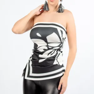 Monochrome Muse Scarf Top