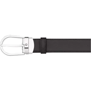 Montblanc Elegant Belt 30mm Food Food Adjustable Raversible Black/Marrone Sartorial 113834