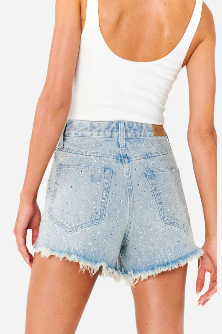 {Mumu} Scottsdale Shorts - Embellished Light Indigo