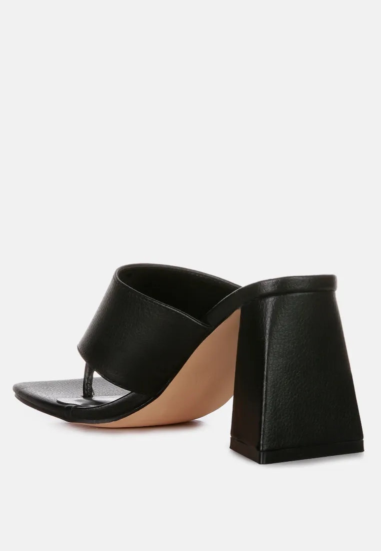 Muse Me Triangular Block Heel Thong Sandals By Ruw