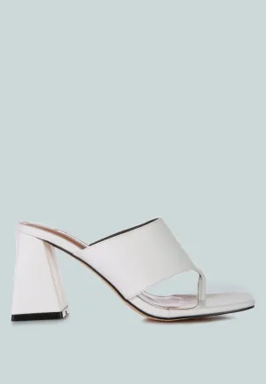 Muse Me Triangular Block Heel Thong Sandals By Ruw