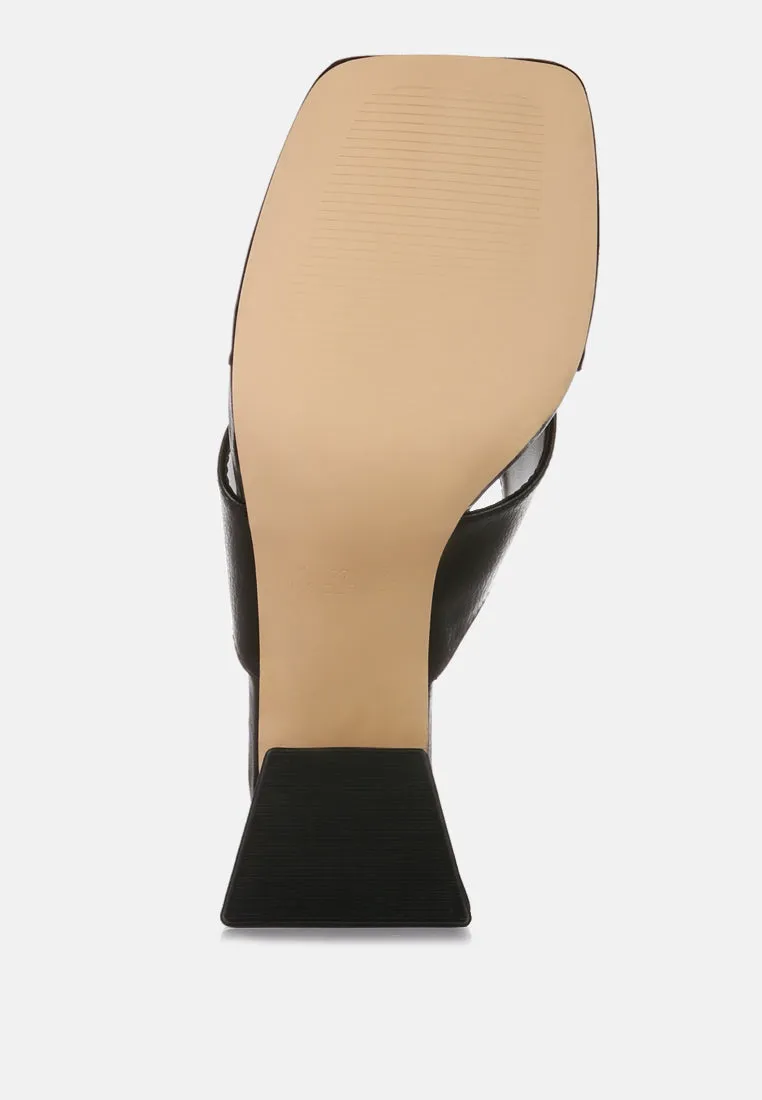 Muse Me Triangular Block Heel Thong Sandals By Ruw