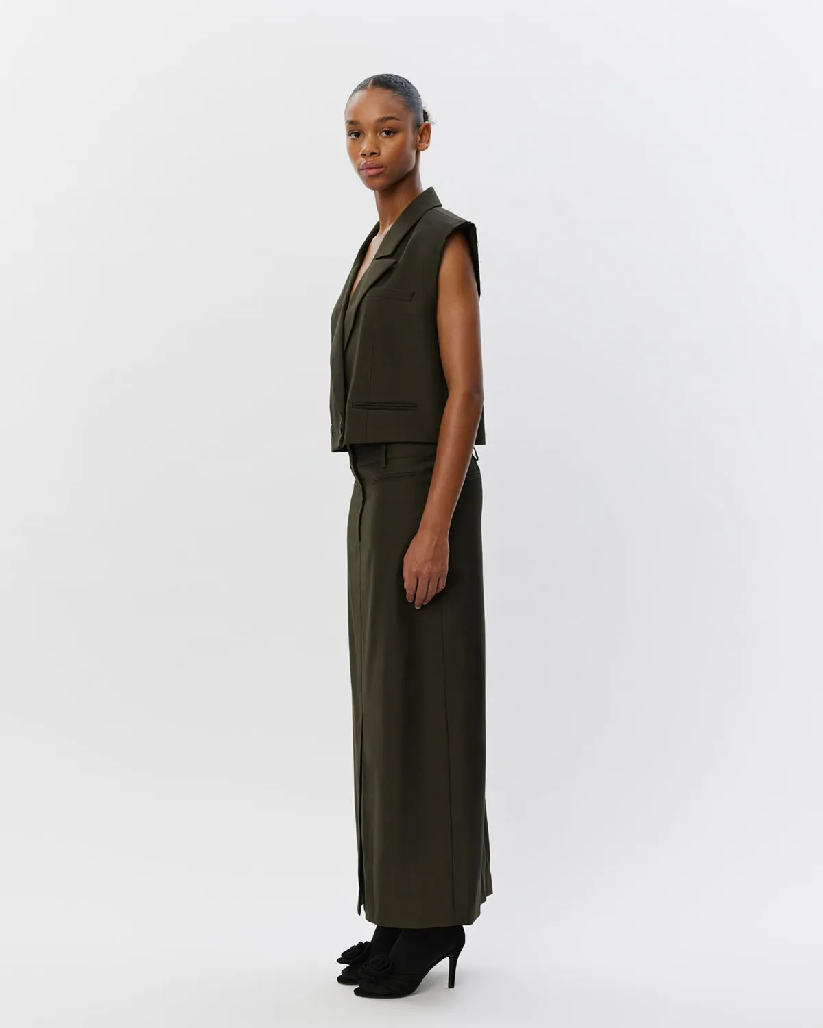 NADALIESW SKIRT - olive