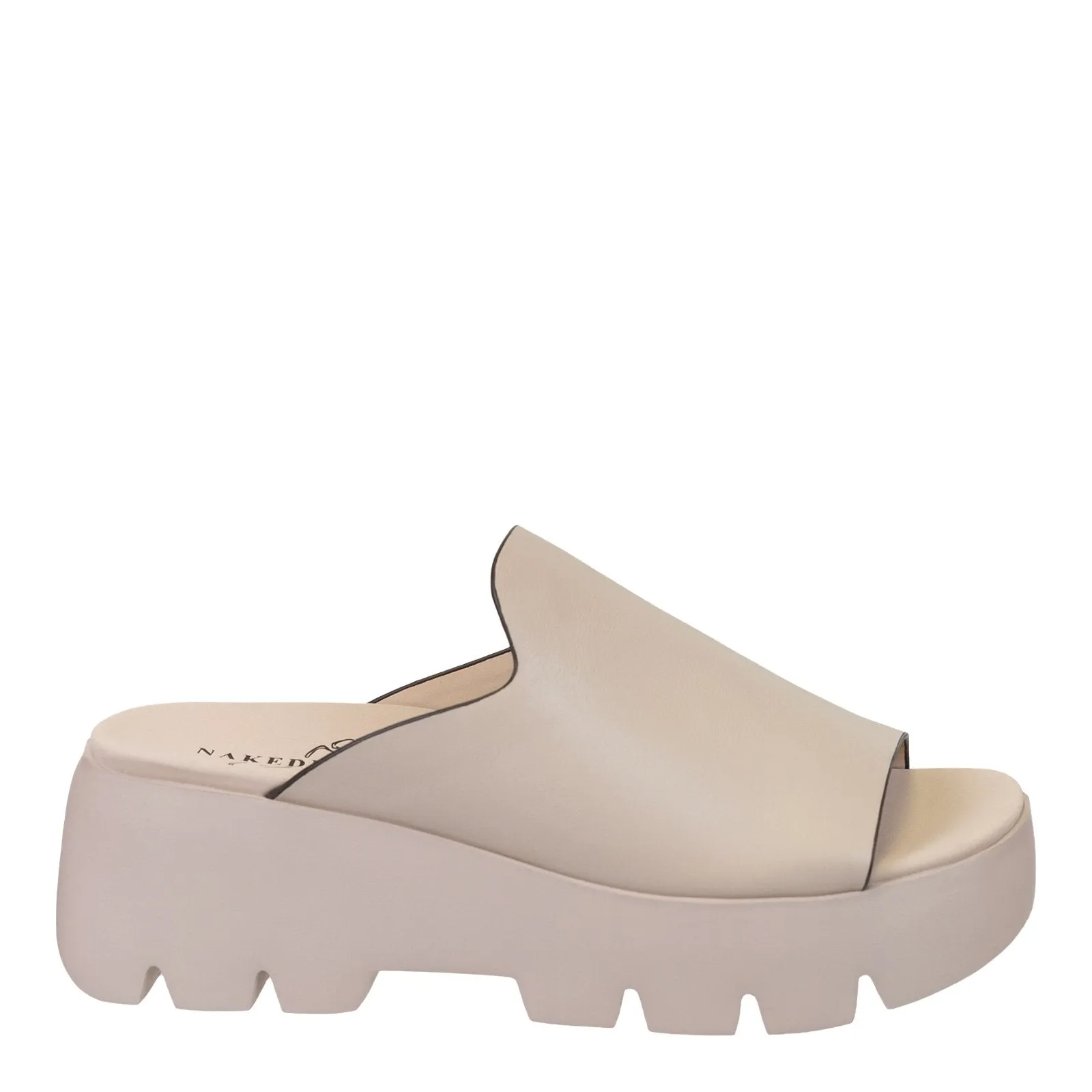 Naked Feet: DRIFT in BEIGE Platform Sandals