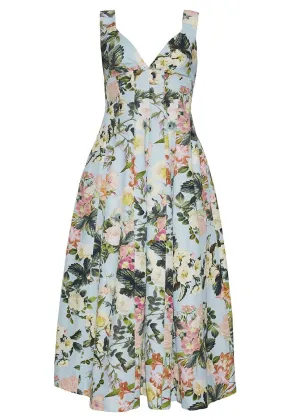 Naples Dress (Light Blue Kingston Floral)