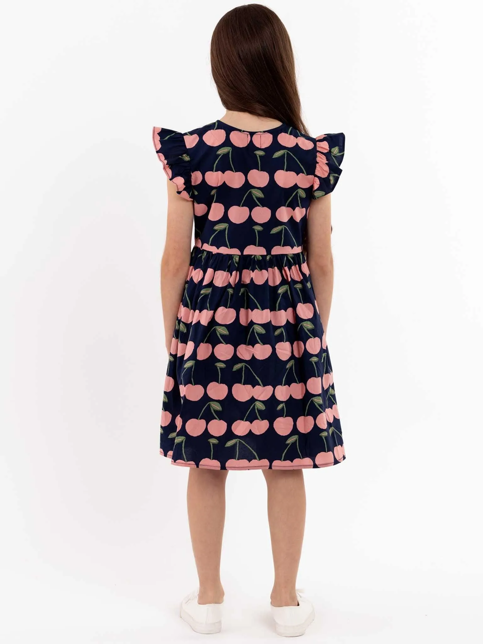 Navy Cherry Madison Dress