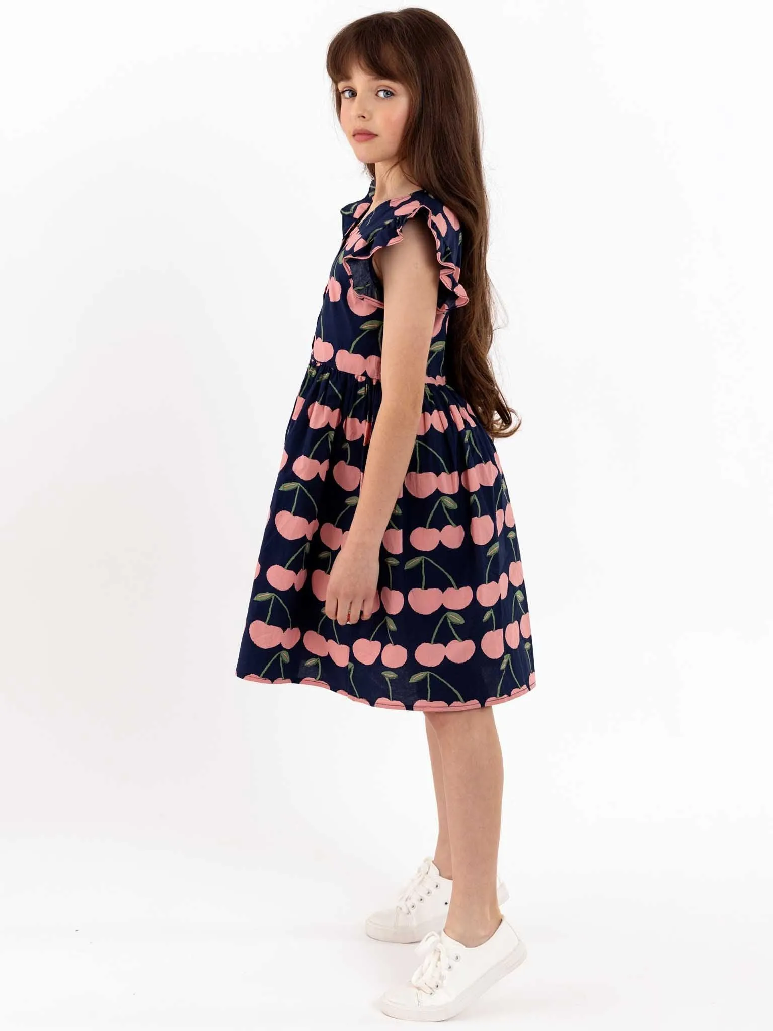 Navy Cherry Madison Dress