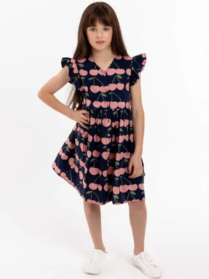 Navy Cherry Madison Dress