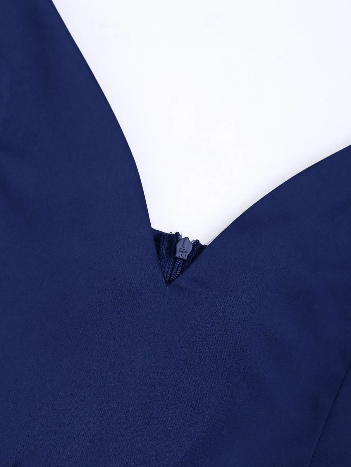 Navy Hollow Out Strappy Flare Dress