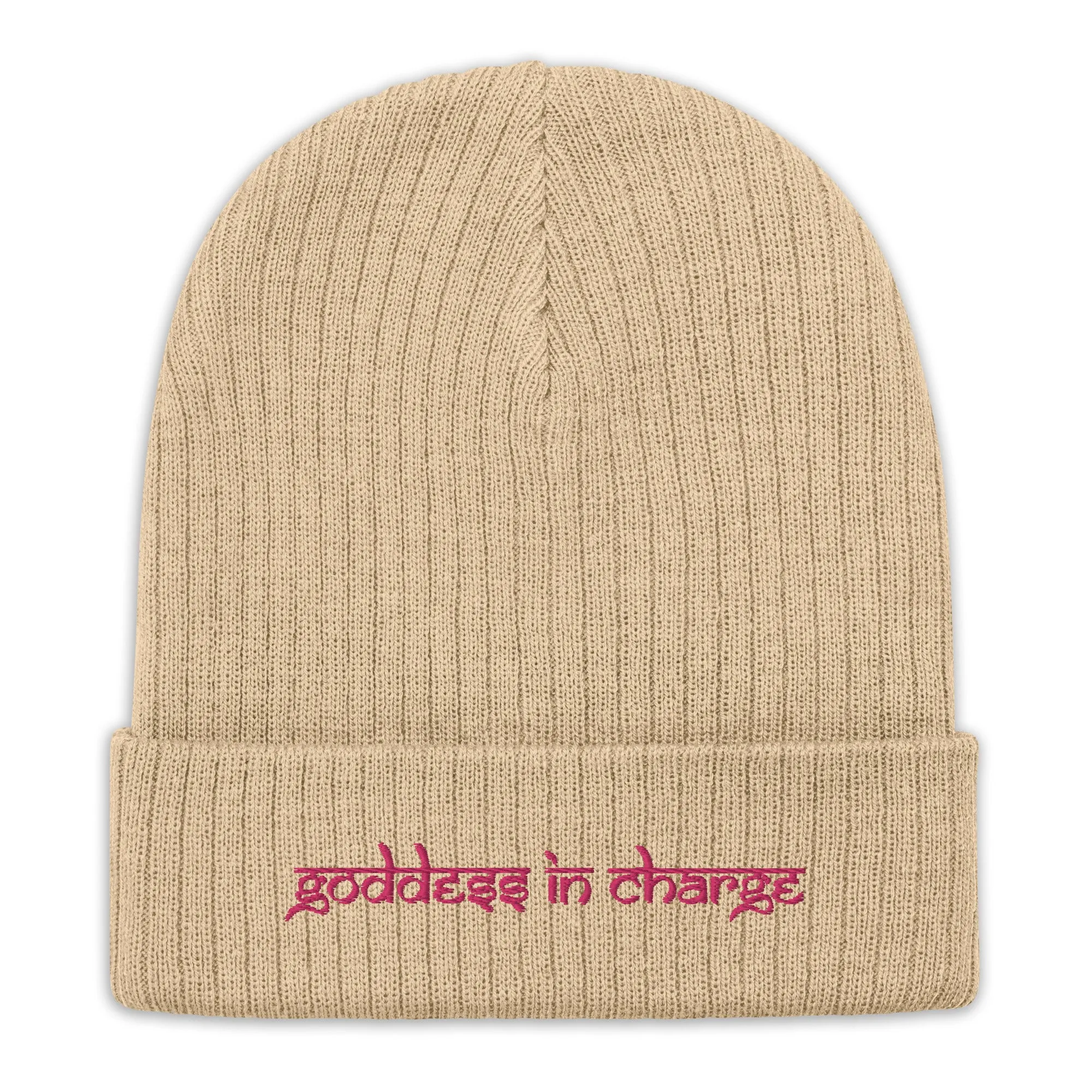 NEW! Goddess in Charge Ribbed Knit Beanie by Goddess Swag
