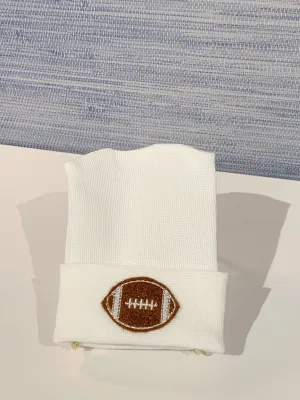 Newborn Baby Hat {Football}