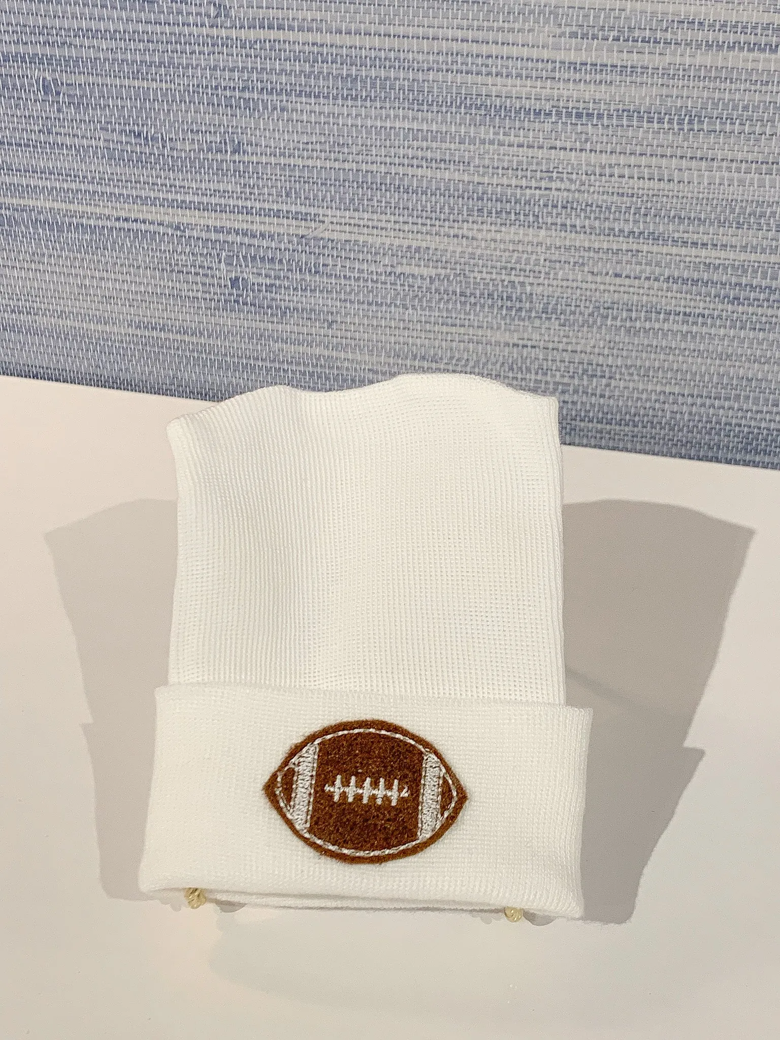 Newborn Baby Hat {Football}