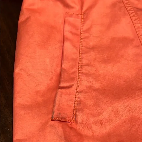 NIC ZOE Coral Sheen Trench Coat w Wide Puffy Collar and Long Roll Tab Sleeves XL