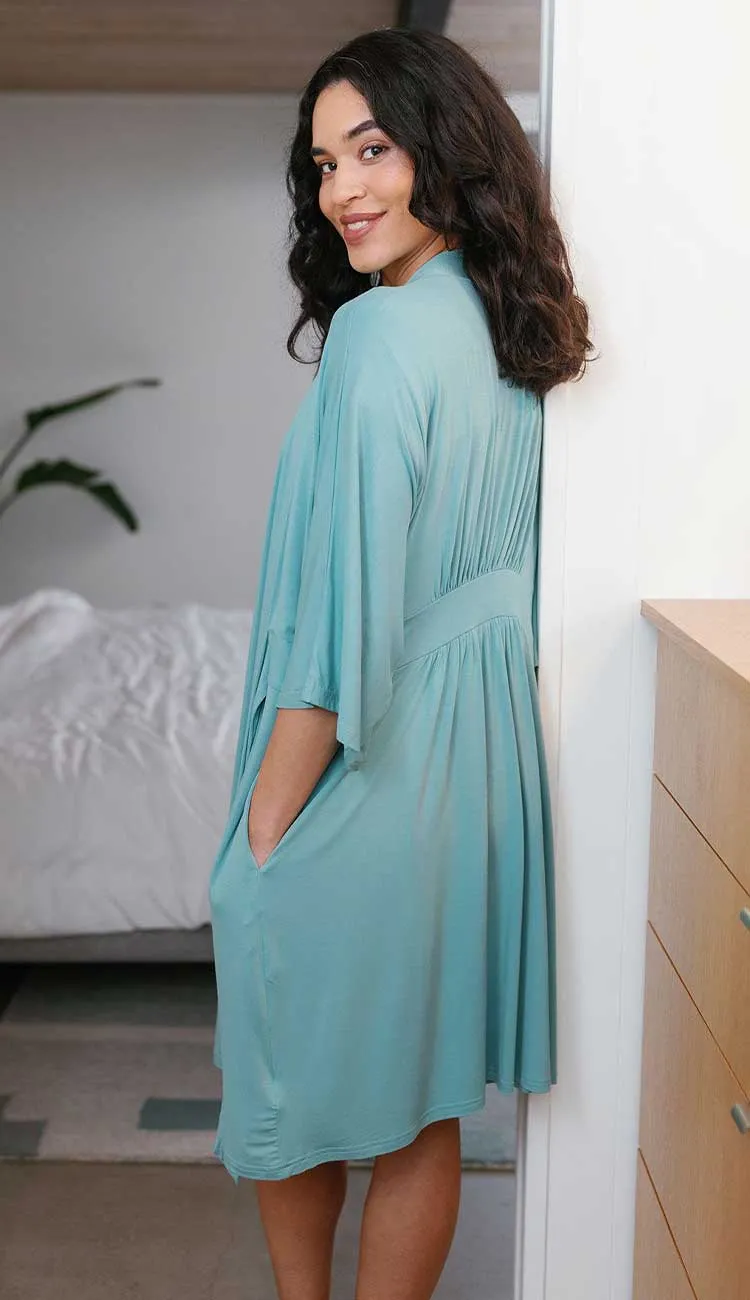 Nina Elbow Sleeve Belted Bamboo Robe