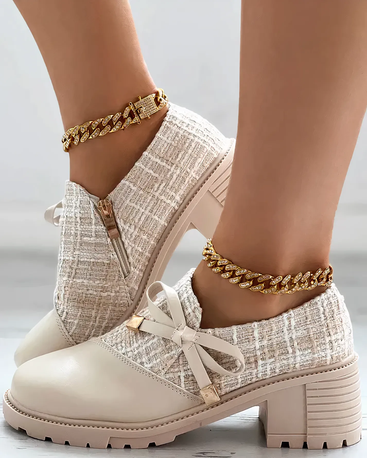 Norma® | Stylish Thick Heels With Lace