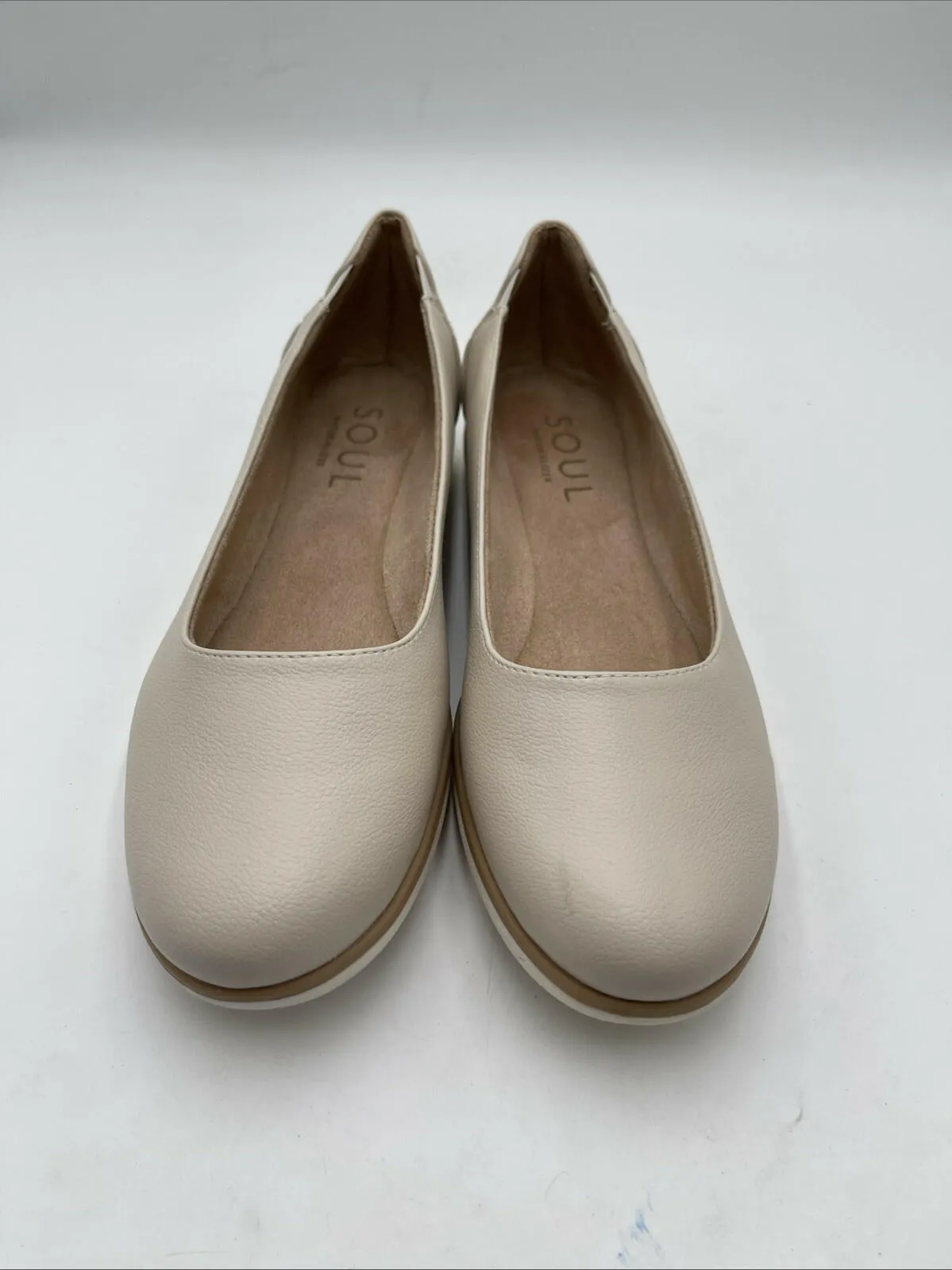NWB SOUL Naturalizer Women's Idea Ballet Flats White Size 10W