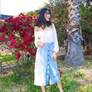 NWT BUFFALO DAVID BITTON Conga Denim Skirt