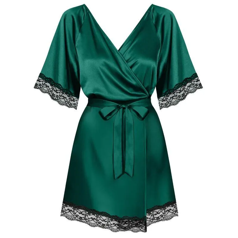 Obsessive - Sensuelia Peignoir - Green S/M