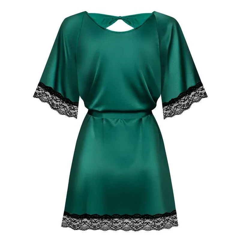 Obsessive - Sensuelia Peignoir - Green S/M