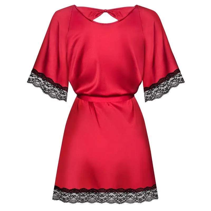 Obsessive - Sensuelia Peignoir - Red L/Xl