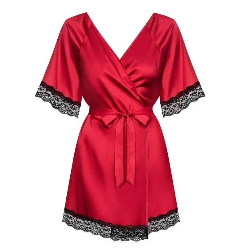 Obsessive - Sensuelia Peignoir - Red L/Xl