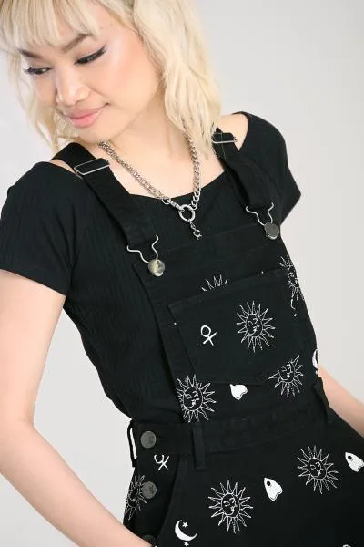 Oculus Pinafore Dress - Black -