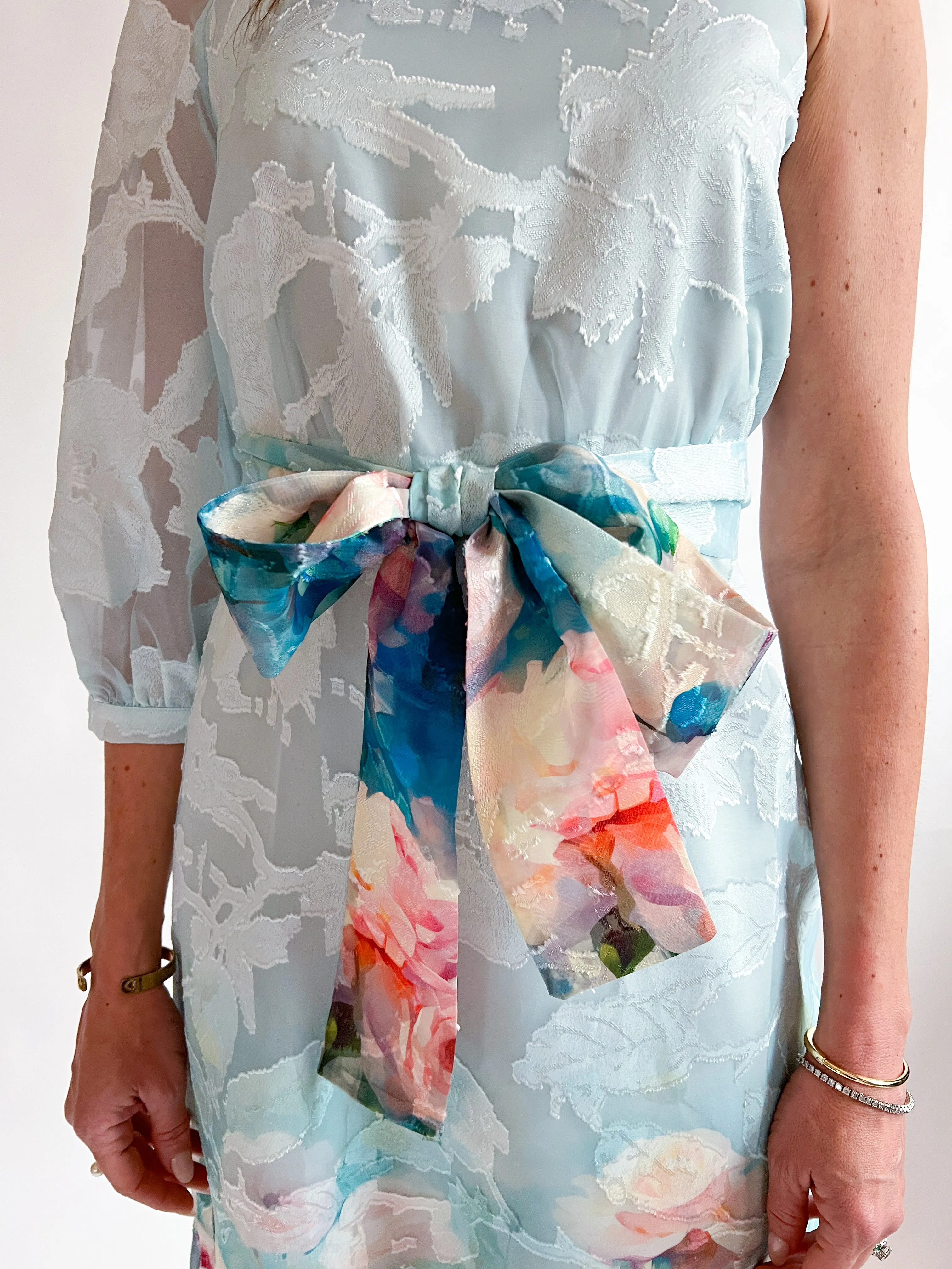 One Shoulder Painted Garden Dress