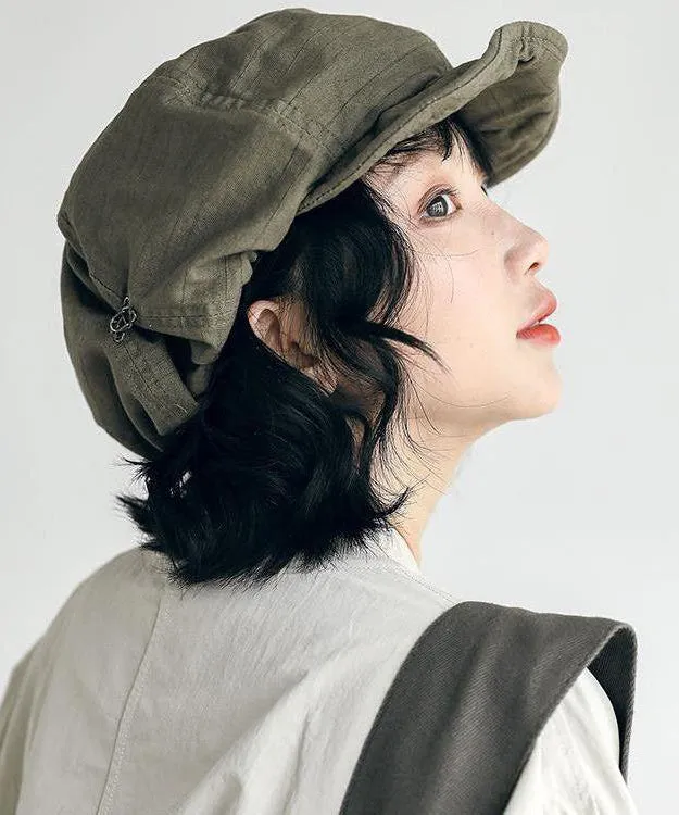 Original Design Green Stylish Patchwork Beret Hat G184