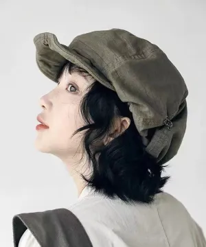 Original Design Green Stylish Patchwork Beret Hat G184