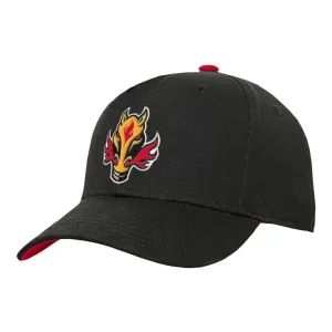 Outer Stuff NHL Precurve Toddler Snapback Hat - Calgary Flames Third