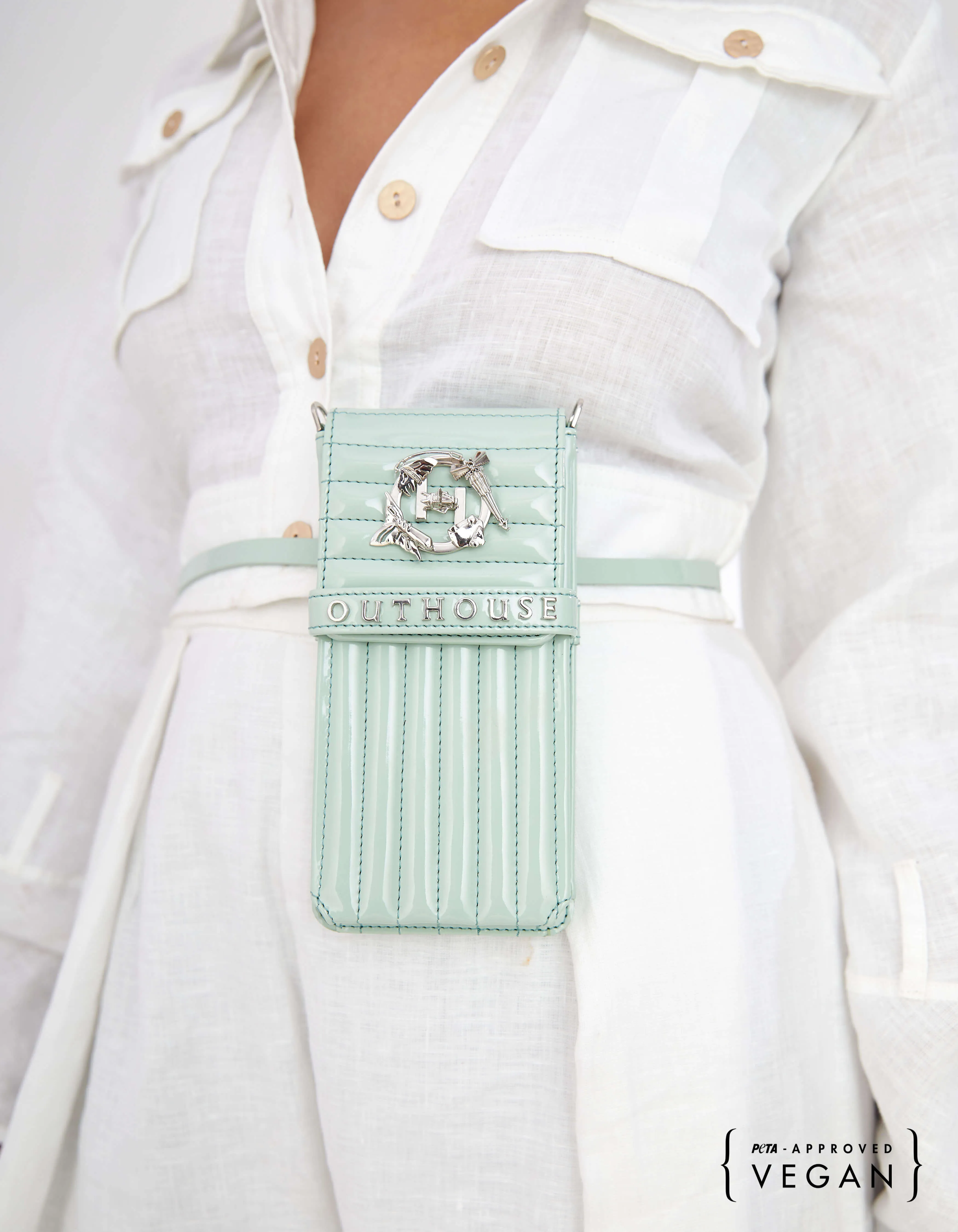 Outhouse   -   OH V Birdy The Oh V Birdy Phone Bag - Mint Green