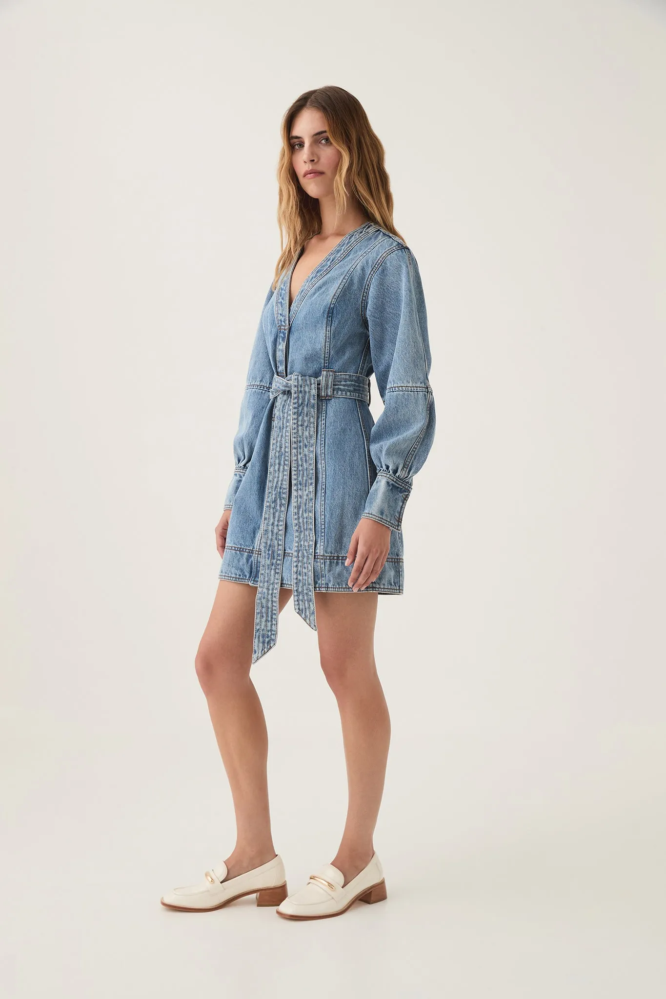 Outline Denim Mini Dress