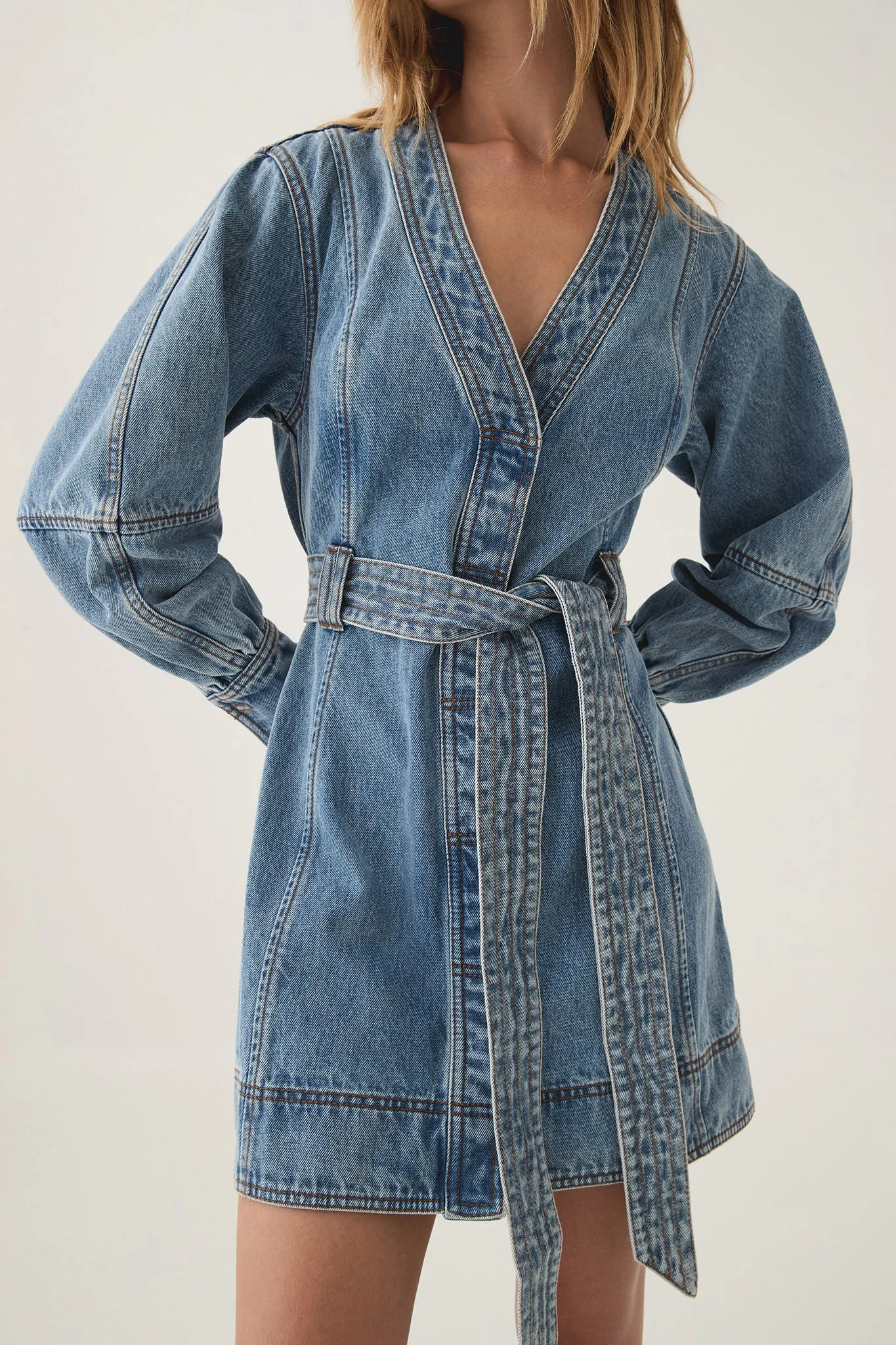 Outline Denim Mini Dress
