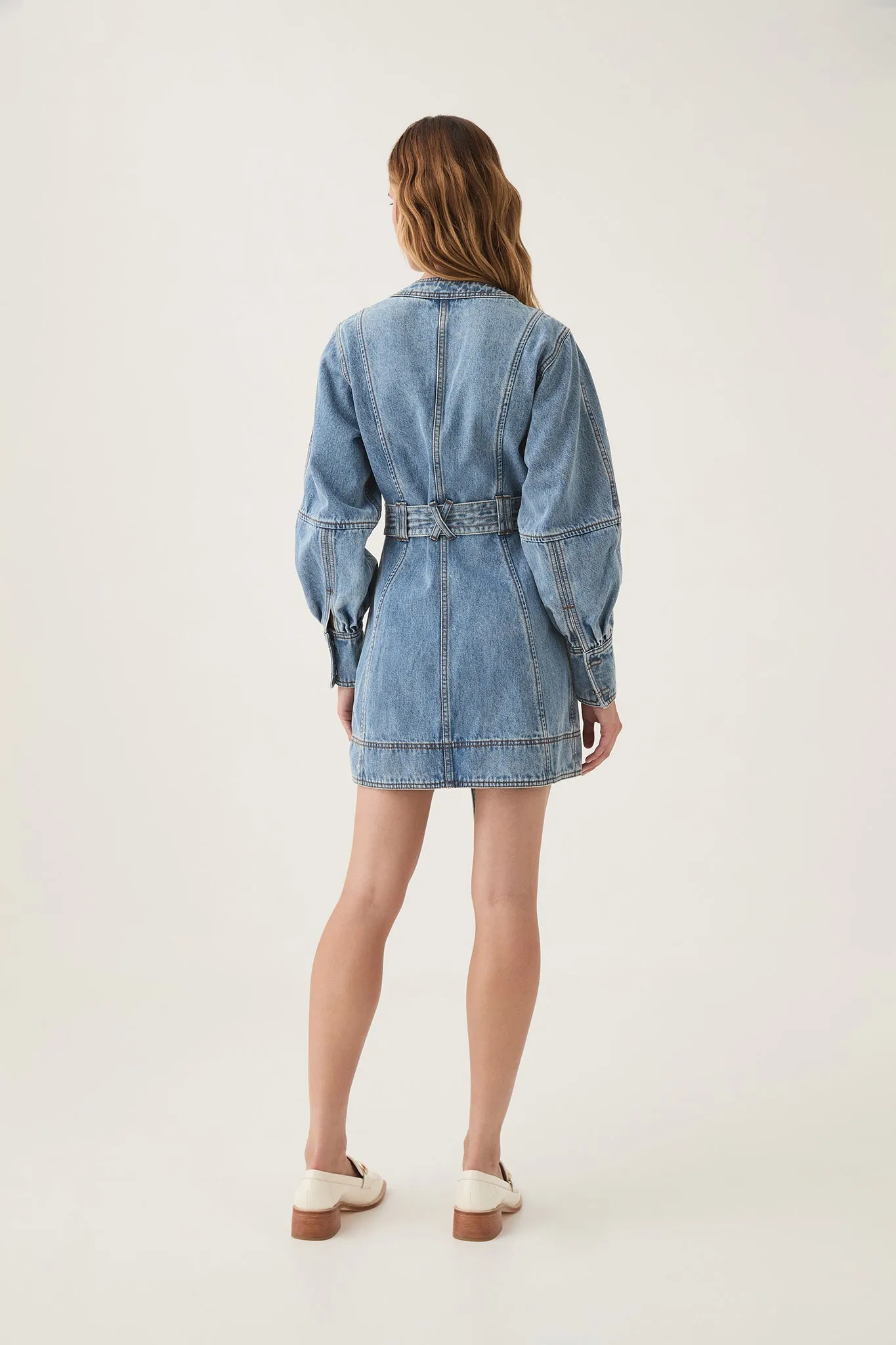 Outline Denim Mini Dress