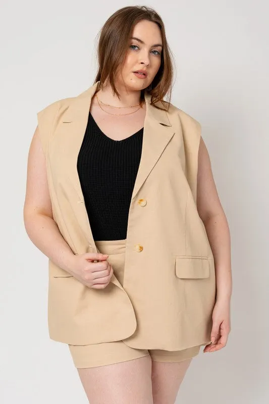 Oversized Blazer and Short Set