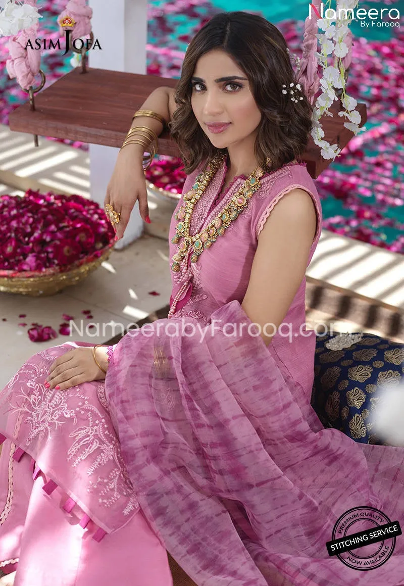 Pakistani Eid Kameez Capri Dress in Chiffon #PN457