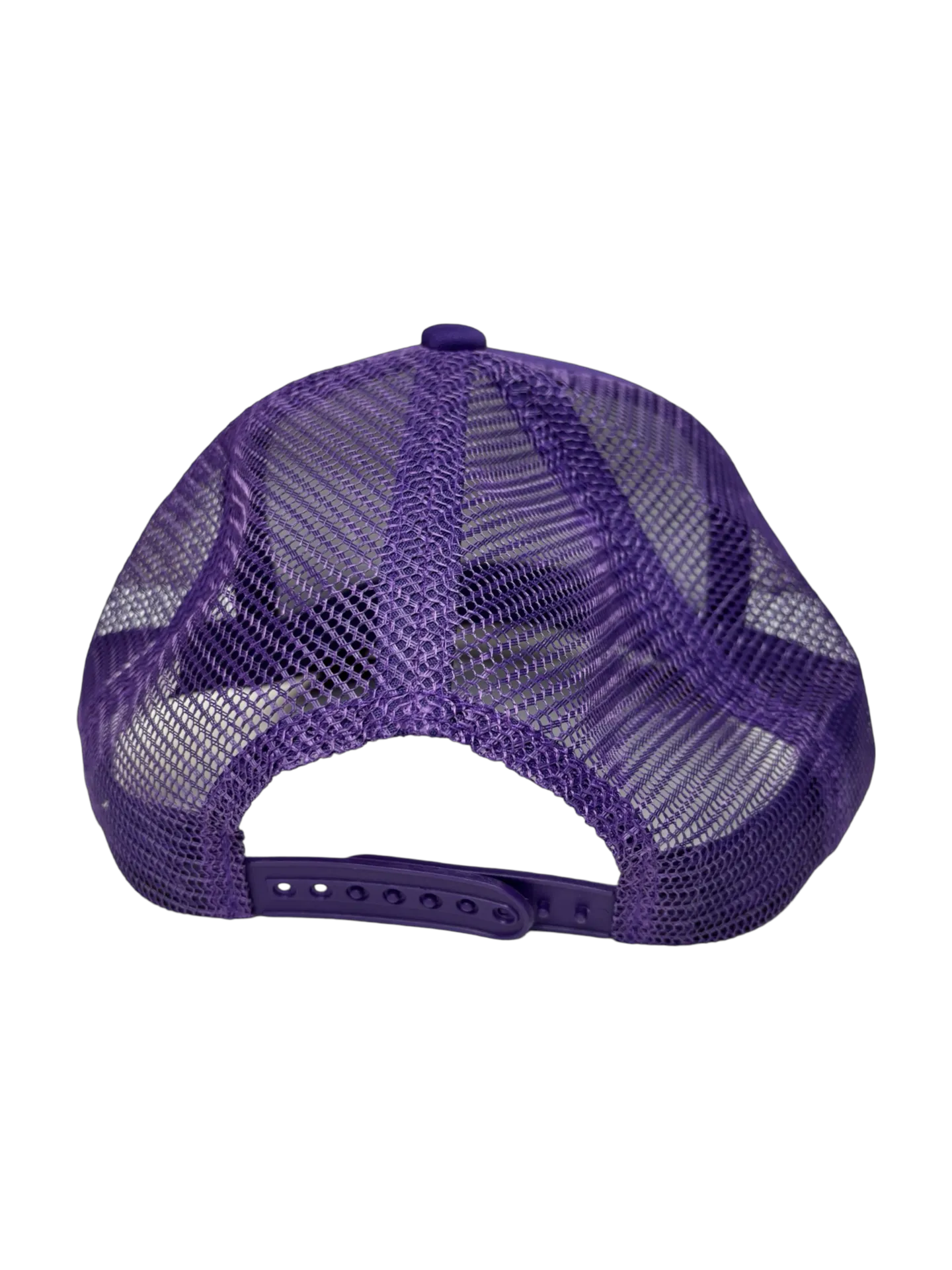 Panther Purple in White Cursive Foam Trucker Hat