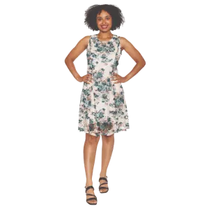 Papa Fashions Dress - Floral Lace Overlay