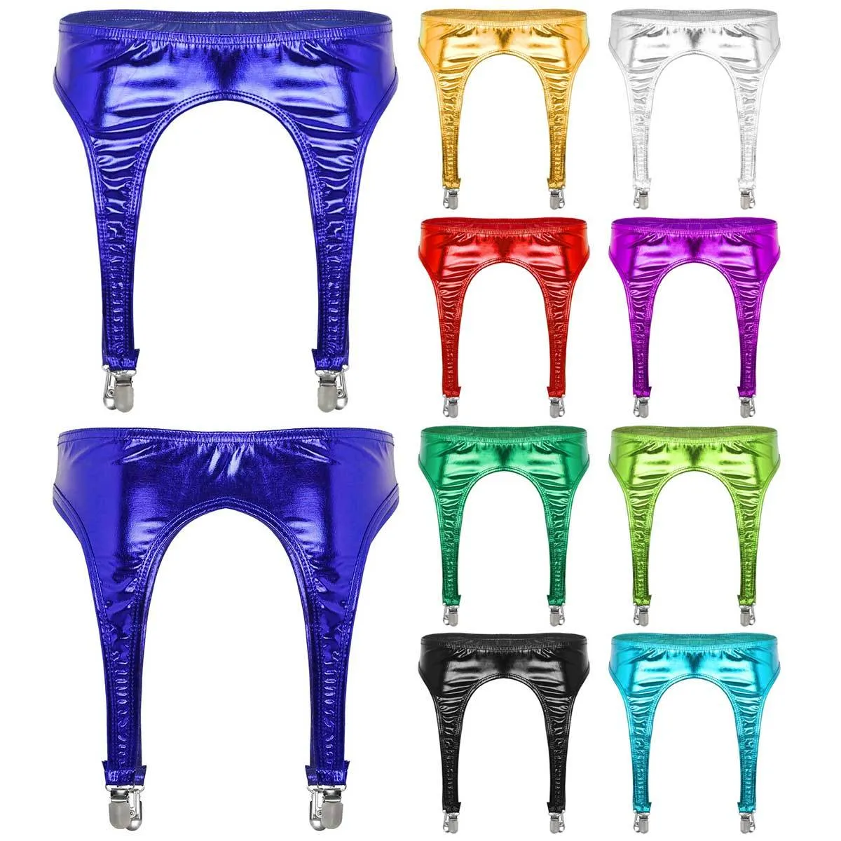 Patent Leather PU Leather Garter Belt
