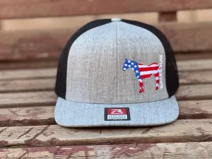 Patriotic Horse Flat Bill Hat