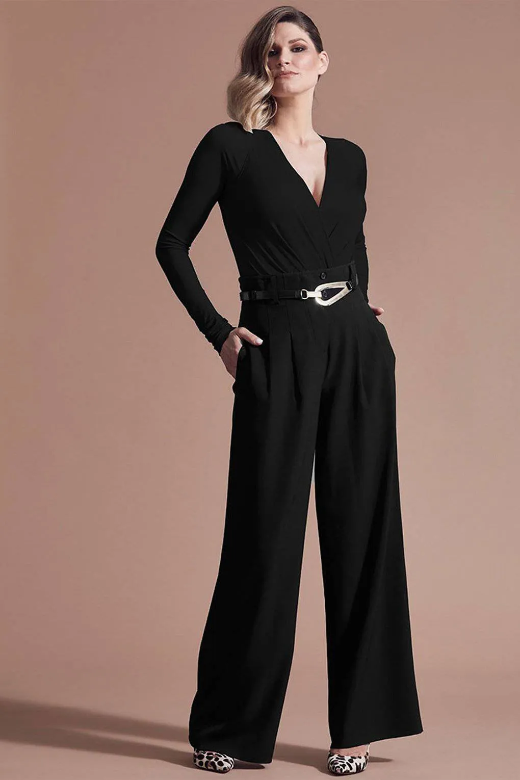PAULA RYAN Oval Buckle Adjustable Belt