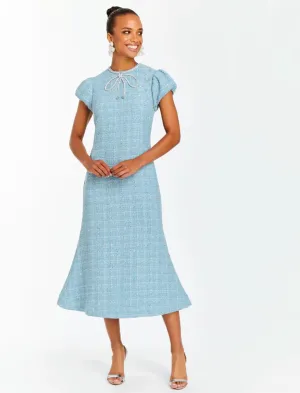 Perla Bow Midi Dress